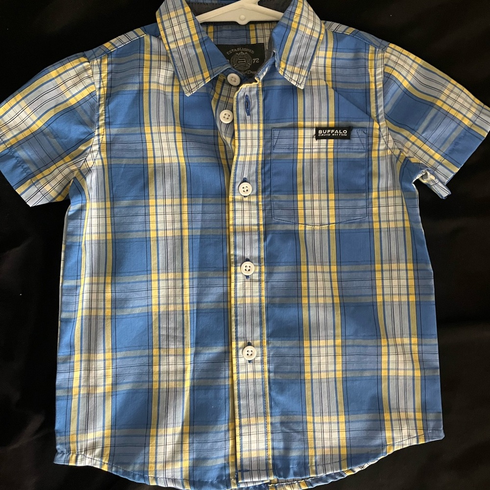 Toddler plaid button down